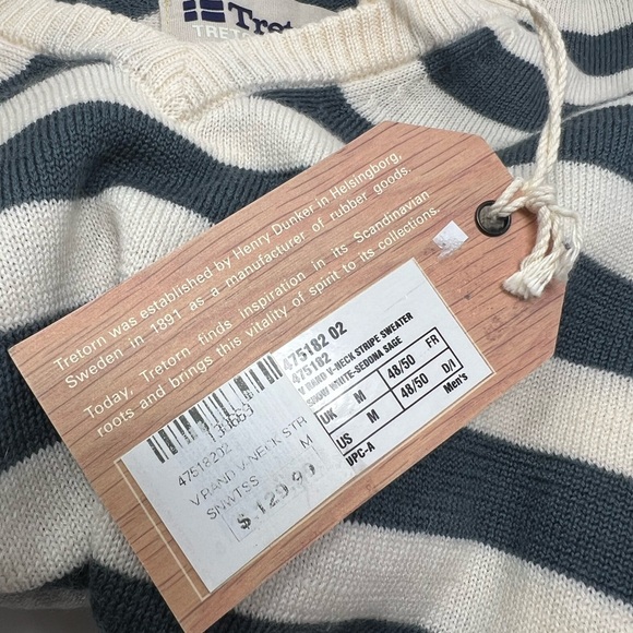 NWT Tretorn 100percent wool Striped Sweater - Picture 4 of 6